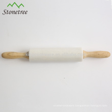 Deluxe Natural Stone Rolling Pin with Stand